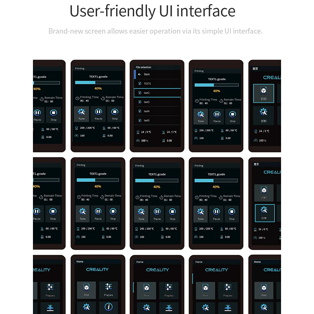 Upgrade Intelligent Ender-3 Touch Screen Kit Hd Full Color Screen Display Compatible With Ender 3 V2, Ender 3 Pro 3D Printer