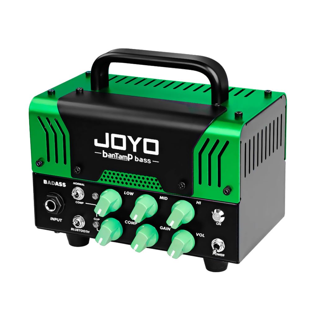 JOYO Bass Mini Amp Head 50 Watt Preamp Hybrid Tube Power Amplifier Head with 3 Band EQ & Bluetooth (No Sound,Need Extra Speaker)