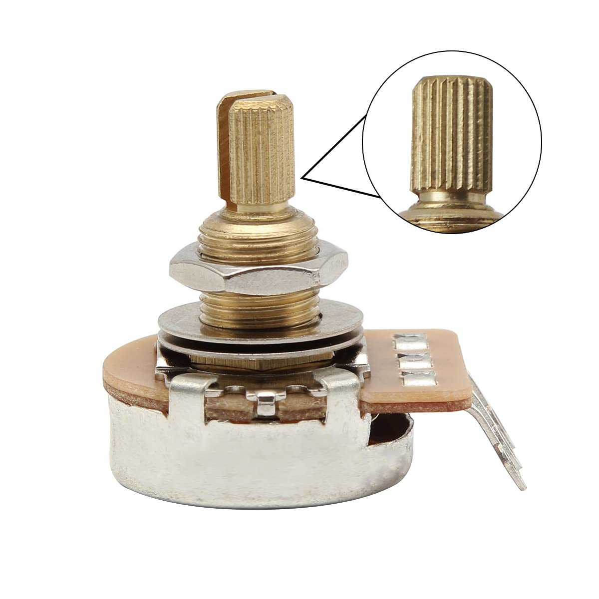 Fleor 250K Audio Pots 19Mm Long Split Shaft Guitar Potentiometer, Pack Of 2