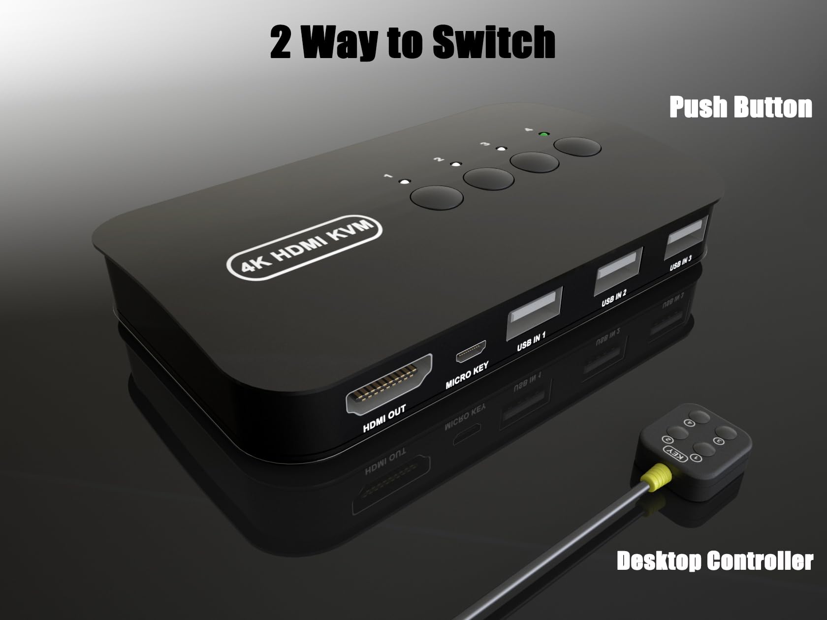 Hdmi Kvm Switch 4 Port   Kvm Switch 4 Computers   Usb Kvm Switch For 4 Computers Share Keyboard Mouse Printer,Flash Drive,Hd Mon