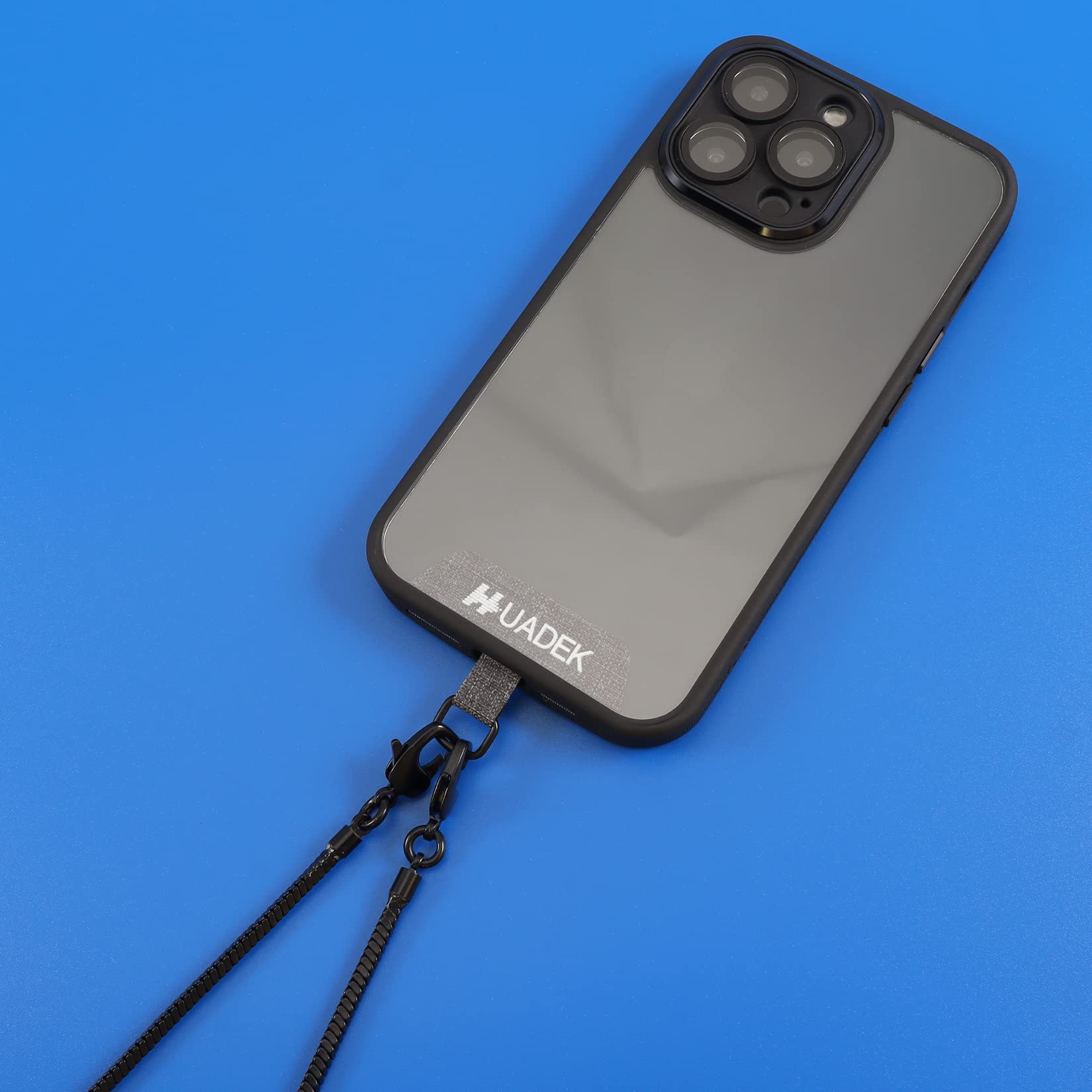 Huadek Universal Phone Tether Tab Phone Strap Connector For Cell Phone Safety Lanyard Tab For Straps (Universal Contag(Dark Gray