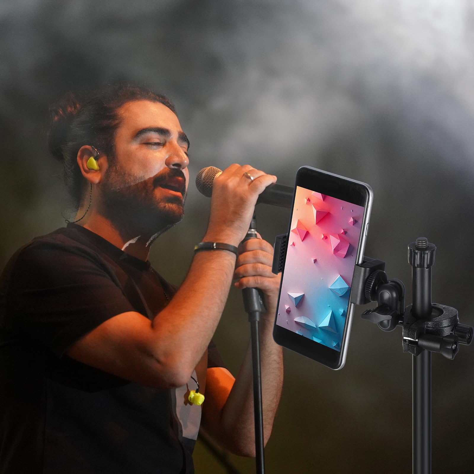 Kingdder 6 Pack Mic Stand Phone Holder Music Stand Holder Adjustable 360 Swivel For Microphone Mount Phone Clamp Mount For Conce