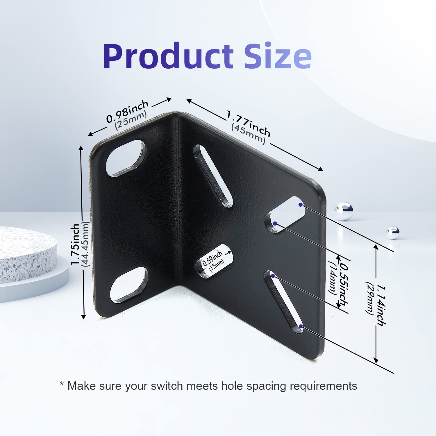 Phyinlan Rack Mount Kit For 17.3 Inch Switches, Adjustable Rack Ears For Buffalo Tech, Cisco, Netgear,Dell, D-Link, Linksys And