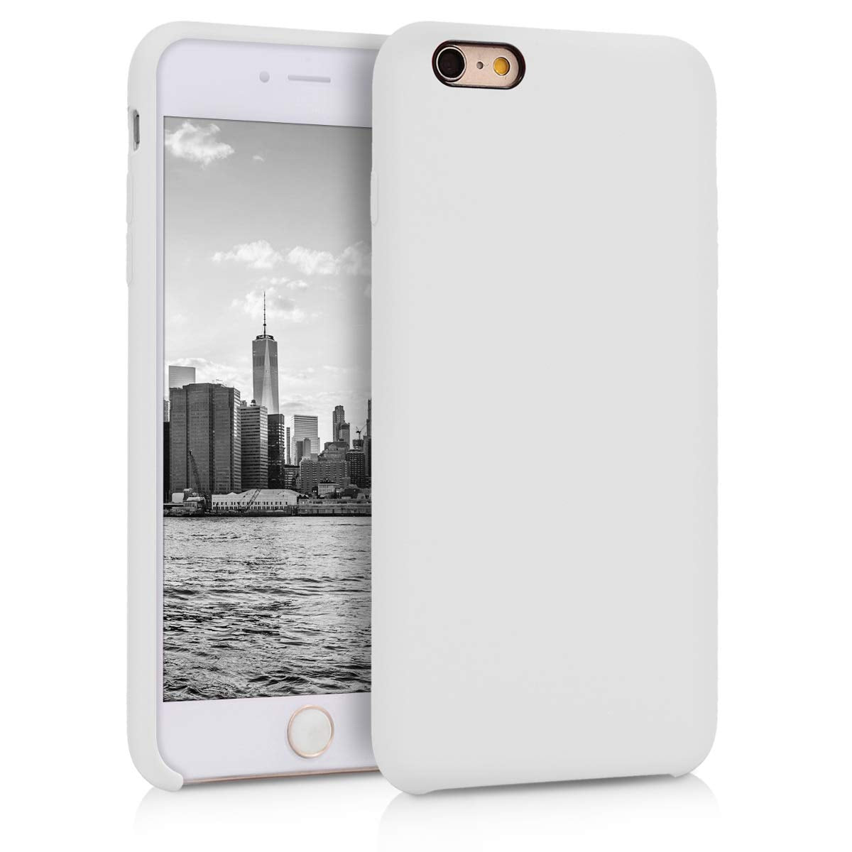Kwmobile Case Compatible With Apple Iphone 6 Plus / 6S Plus Case   Tpu Silicone Phone Cover With Soft Finish   White