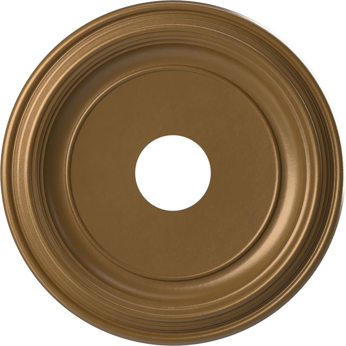 16OD x 3 1/2ID x 1 3/8P Traditional Thermoformed PVC Ceiling Medallion (Fits Canopies up to 9 1/2), Metallic Gold Rush