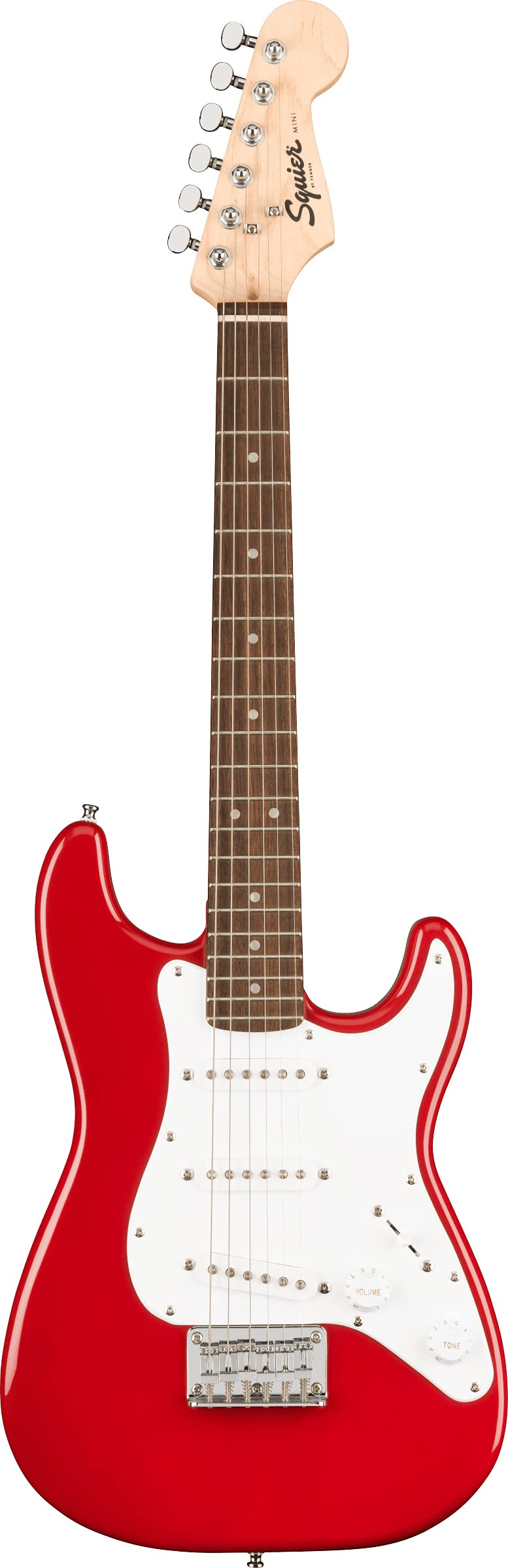 Squier Mini Stratocaster Electric Guitar, Dakota Red, Laurel Fingerboard
