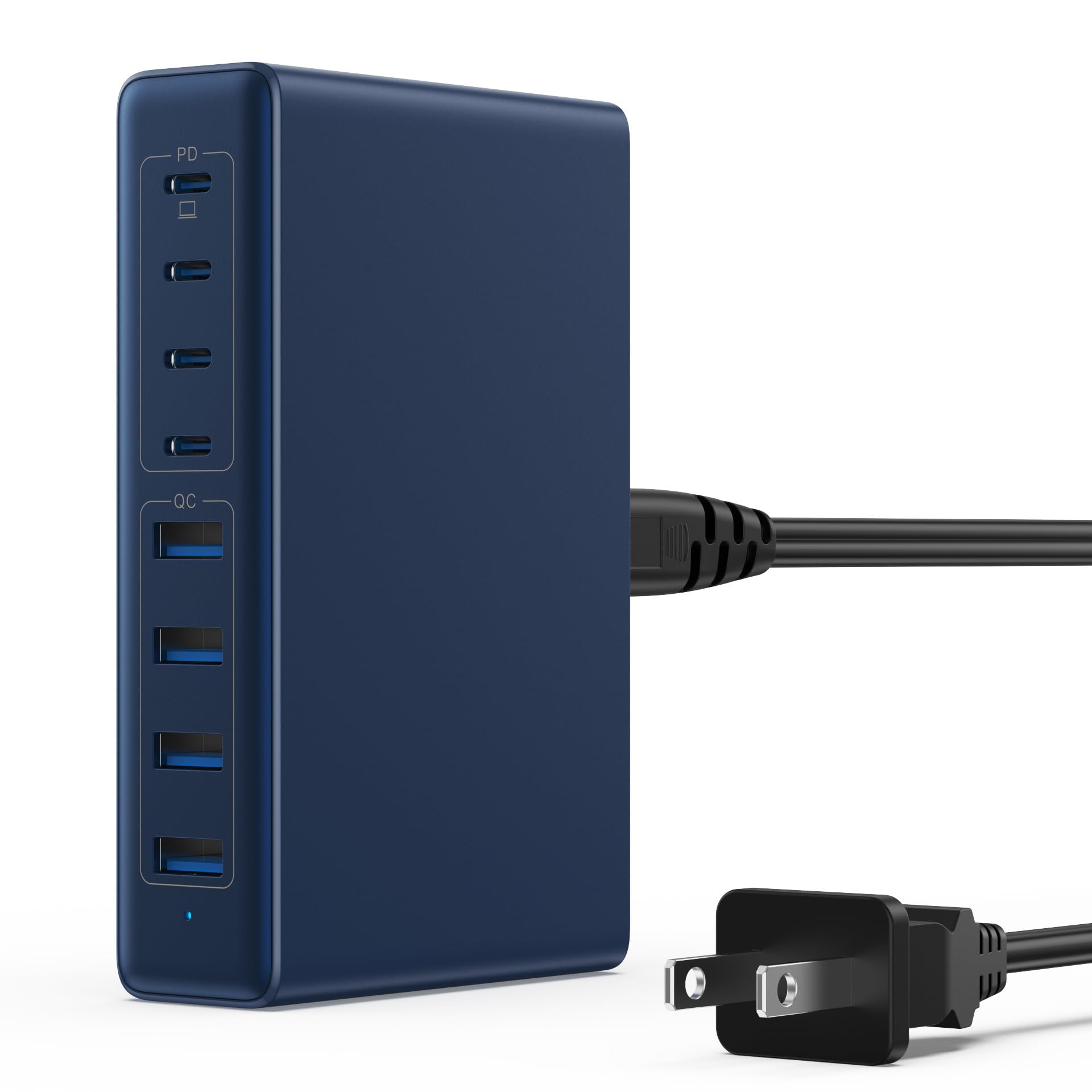 200W Usb C Charger,Gan Iii 8 Ports Usb C Charger Block,Qc4.0 Fast Phone Charging Station+Pd 65W Usb C Laptop Charger Adapter Com