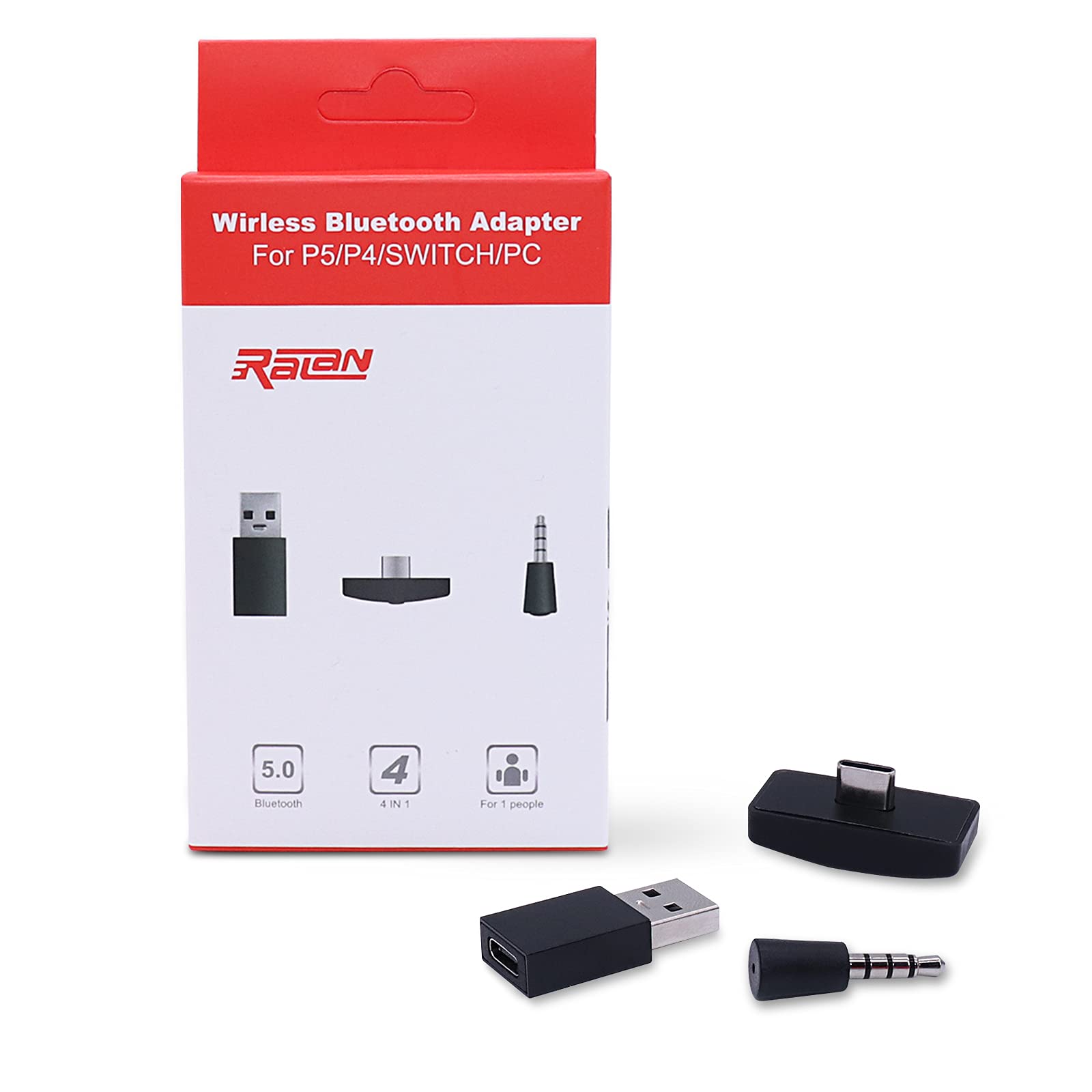 Ralan Bluetooth Dongle Adapter Usb 5.0, Wireless Mini Microphone Usb Audio Adapter Receiver Compatible With Ps4 /Ps5