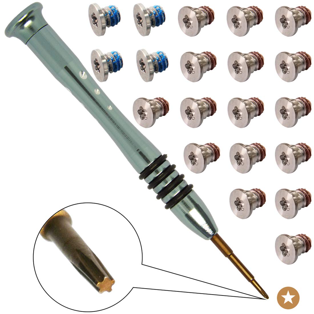 2 Sets Replacement Screws With Screwdriver For Macbook Pro 13 Or 15 Inch Retina Display A1398 A1425 A1502 2012 2015, Bottom Case