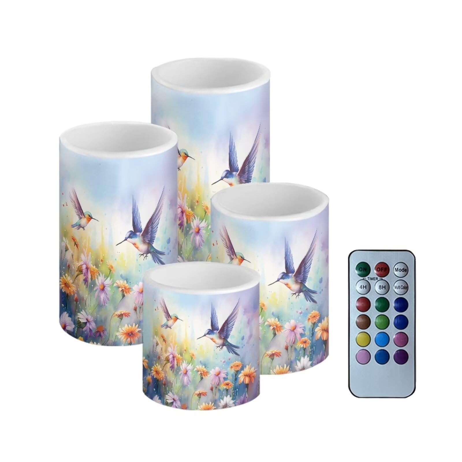 Netilgen Flameless Candles Battery Powered Led Candles With Remote Timer Color Changing Control Long Lasting For Indoor Outdoor