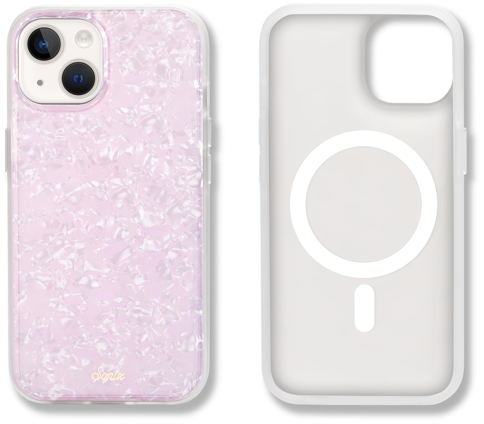 Sonix Case For Iphone 15, 14, 13 | Compatible With Magsafe | 10Ft Drop Tested | Pink Pearl Tort