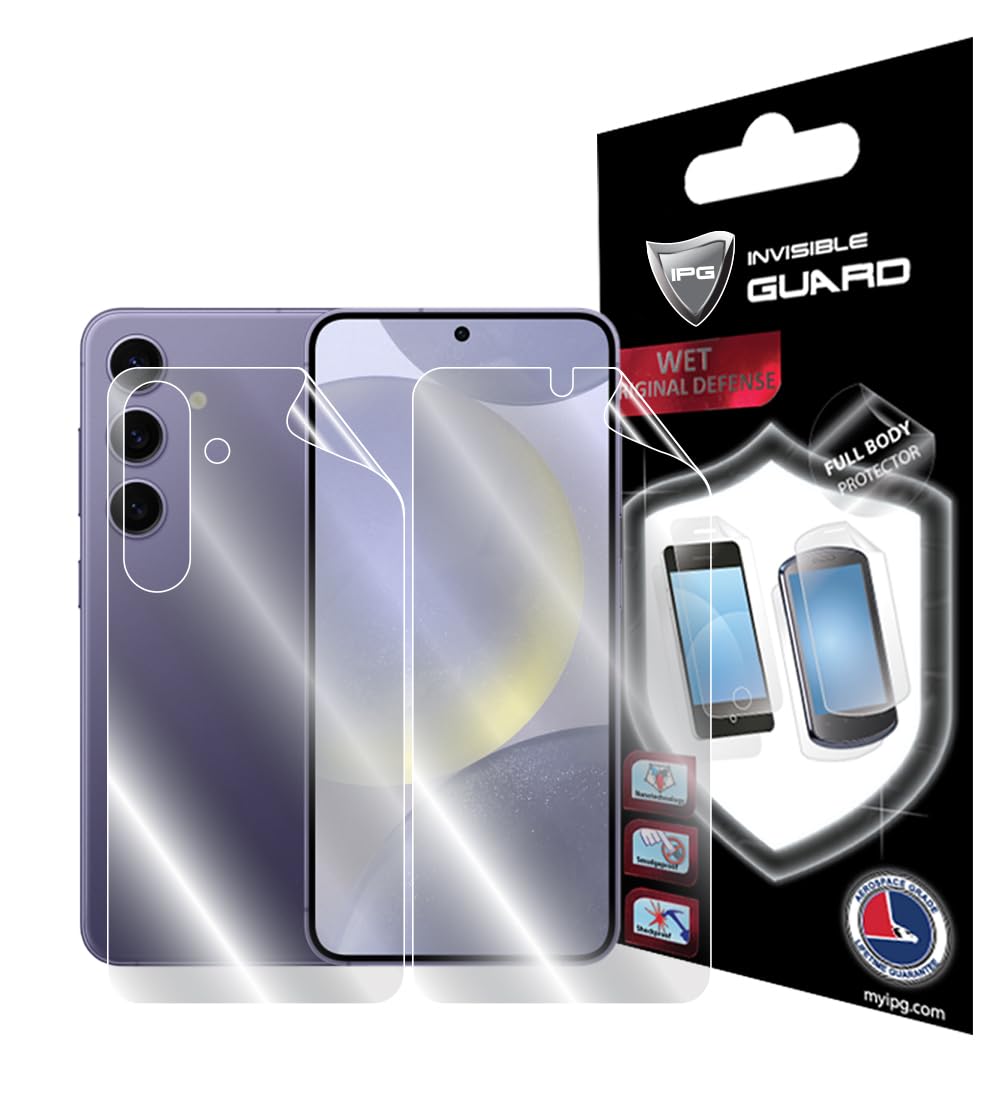 IPG Made for Samsung Galaxy S24 Hydrogel Screen + Back Protector Invisible Touch Screen Sensitive Ultra HD Clear Film Anti Scrat