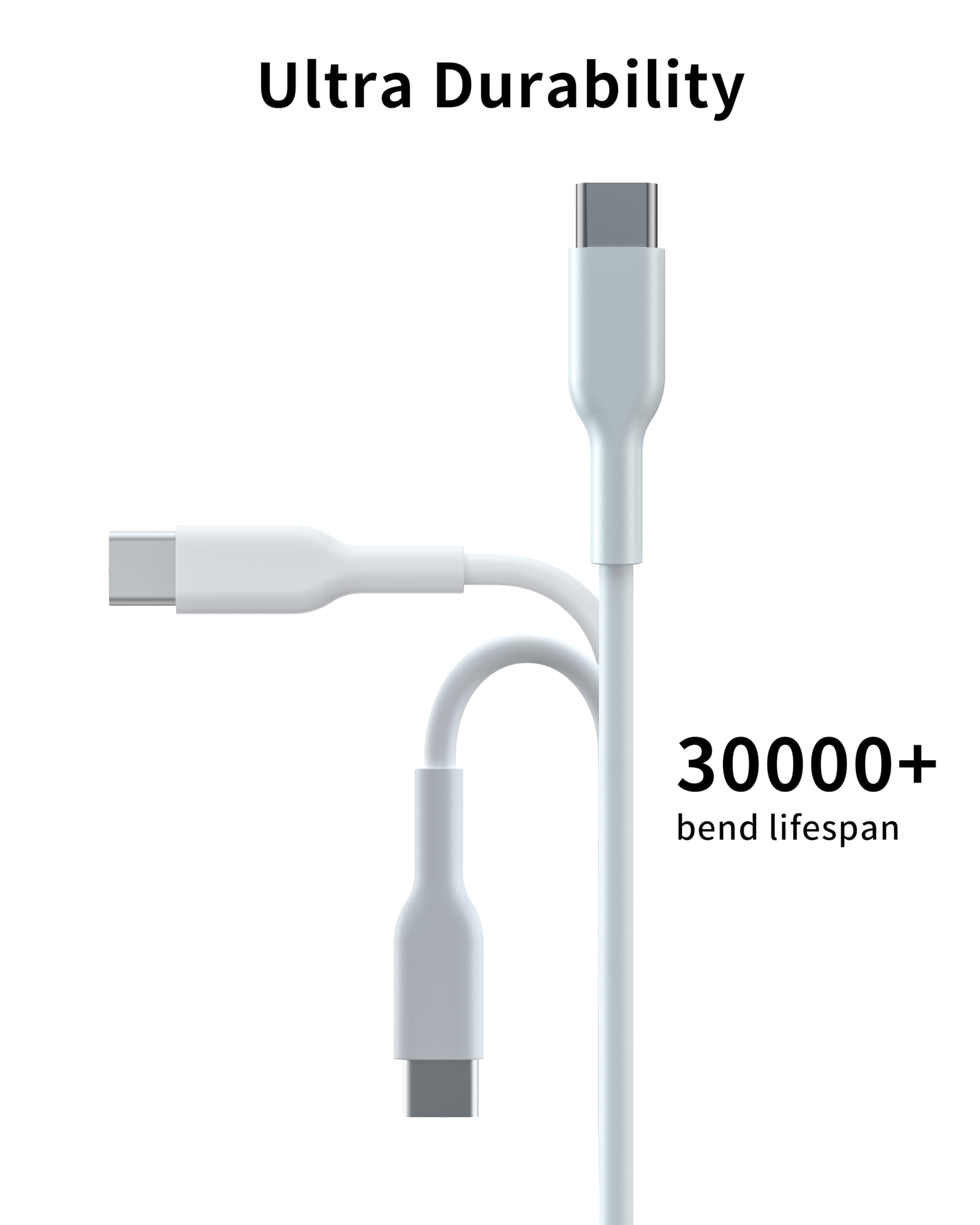 Jinglexin Usb C To Usb C Cable(2Pack, 6Ft, 60W/3A) For Iphone 15 Charger Cable Fast Charging For Iphone 15 Pro Max Plus,Ipad Min