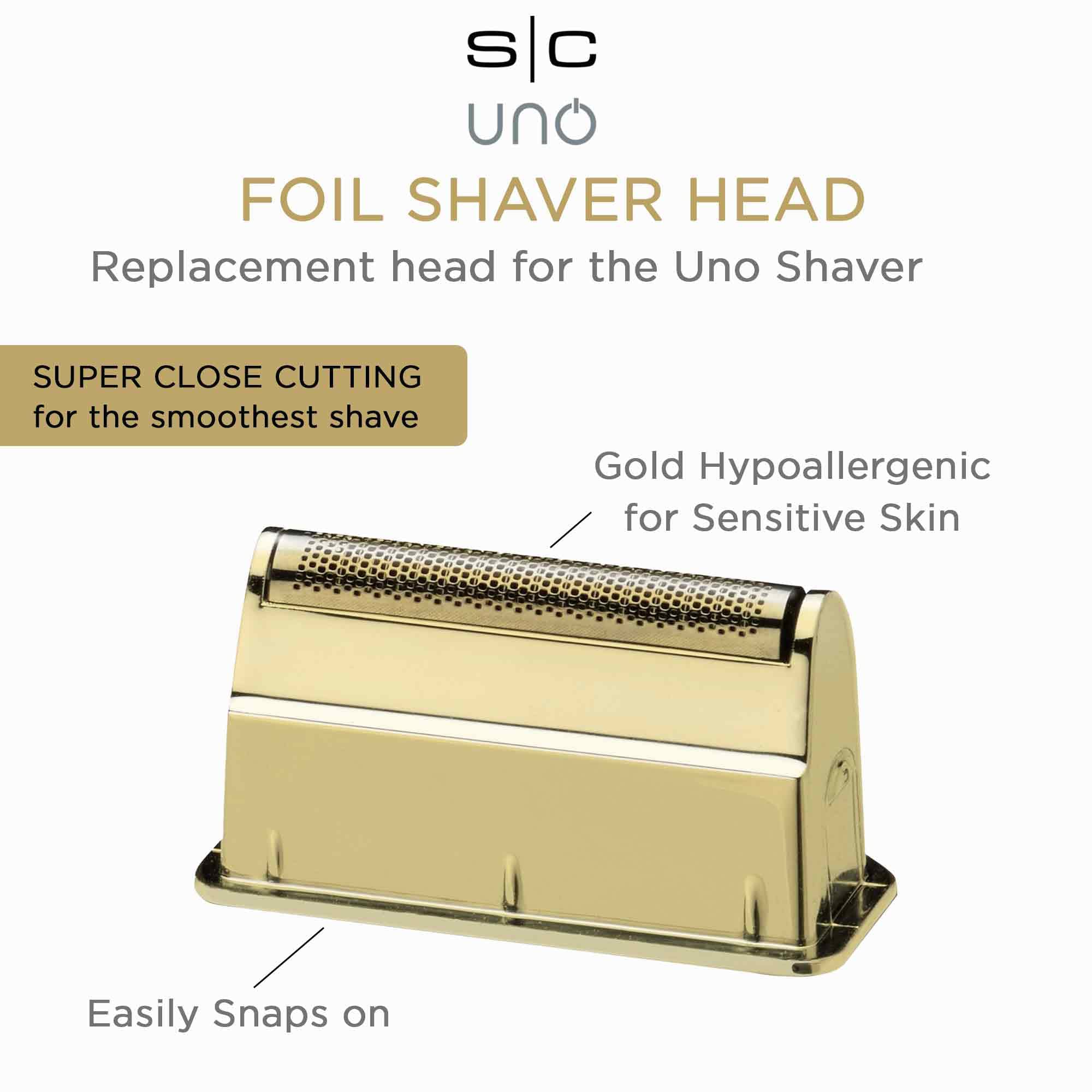 Stylecraft Uno Single Replacement Shaver Foil Head Premium Gold Titanium