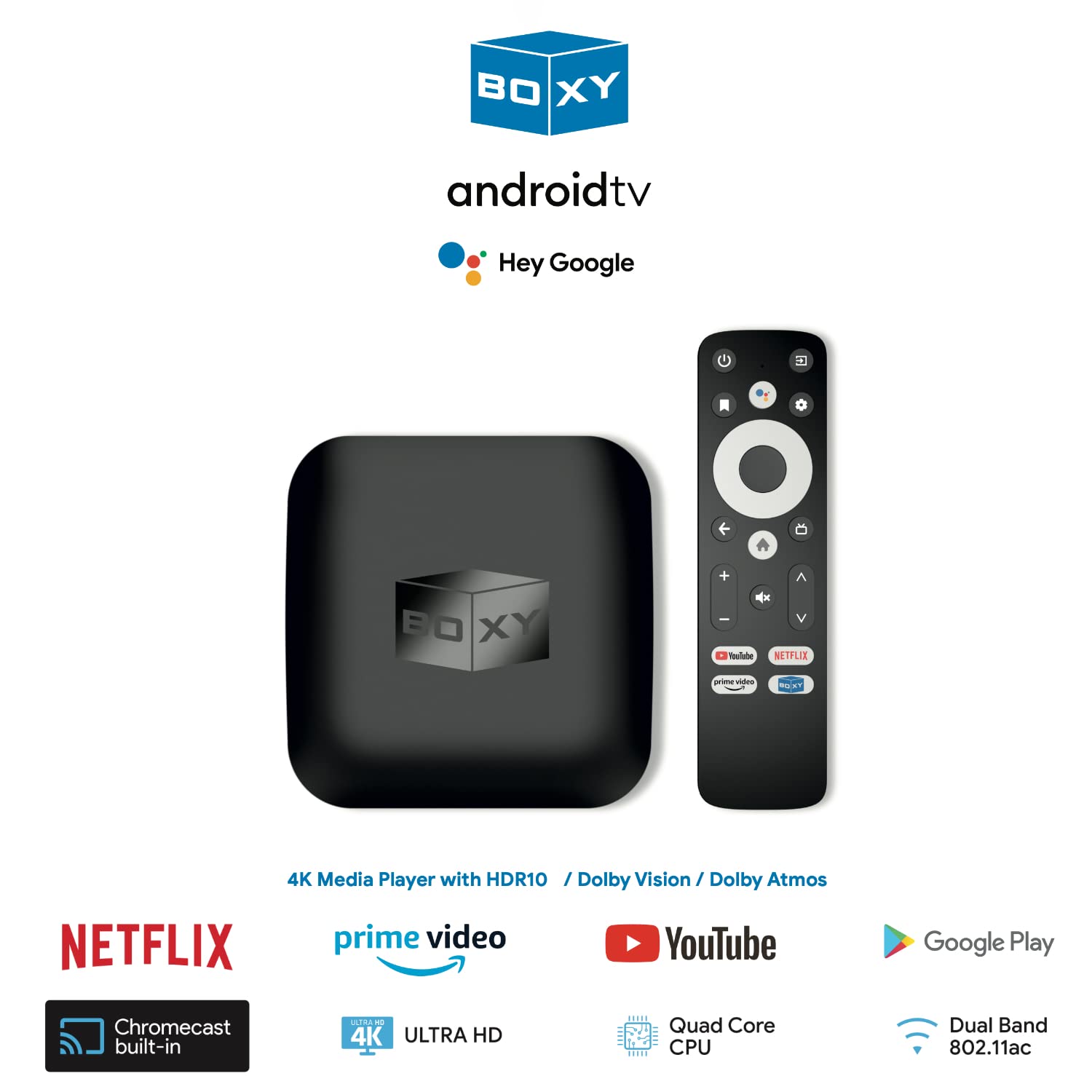 Boxy Android Tv Box, Streaming Media Player 4K, Dune Hd Media Center, Mini Pc, Av1, Usb 3.0, Ethernet, Mkv/Iso 4K Dv P7 Fel Afr,