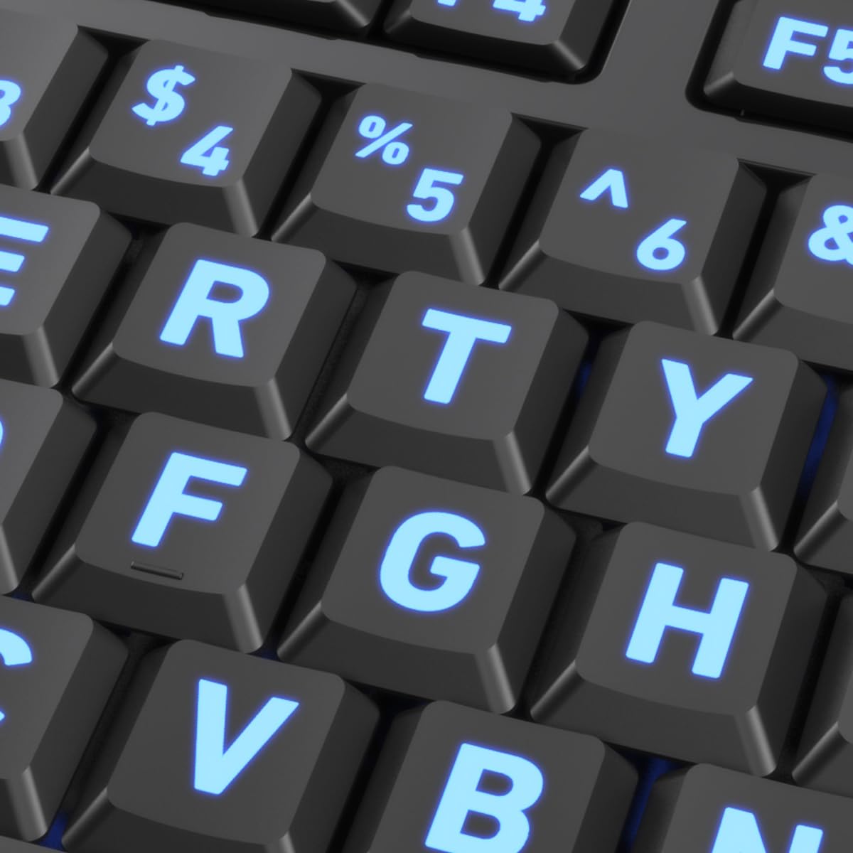 Azio Large Print Keyboard   Usb Computer Keyboard With 3 Interchangeable Backlight Colors (Kb505U)