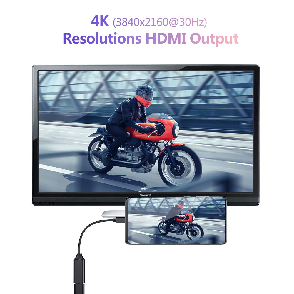Raycue Usb C To Hdmi Adapter 4K For Mac Os, Type C To Hdmi Adapter [Thunderbolt 3/4], Compatible With Iphone 15 Pro/Max, Macbook