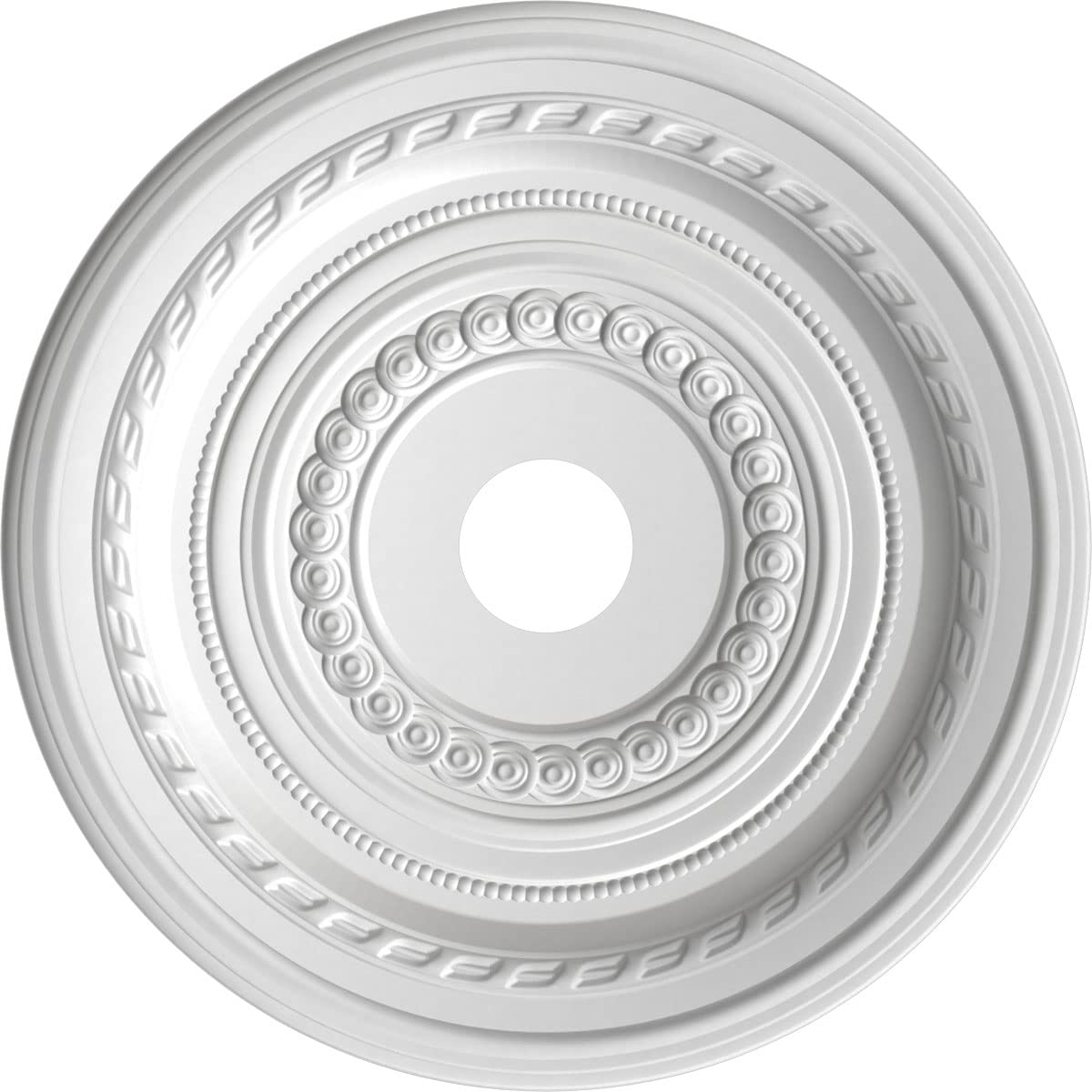 Ekena Millwork Cmp22Coamb Cole Thermoformed Pvc Ceiling Medallion (Fits Canopies Up To 6), 22Od X 3 1/2Id X 1P, Textured Metalli