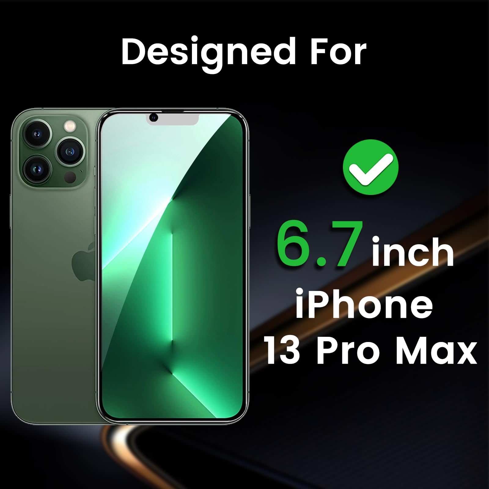 Nbiefuny 3 Pack Privacy Screen Protector For Iphone 13 Pro Max 6.7 Inch With 3 Pack Camera Lens Protector, Anti Spy Tempered Gla