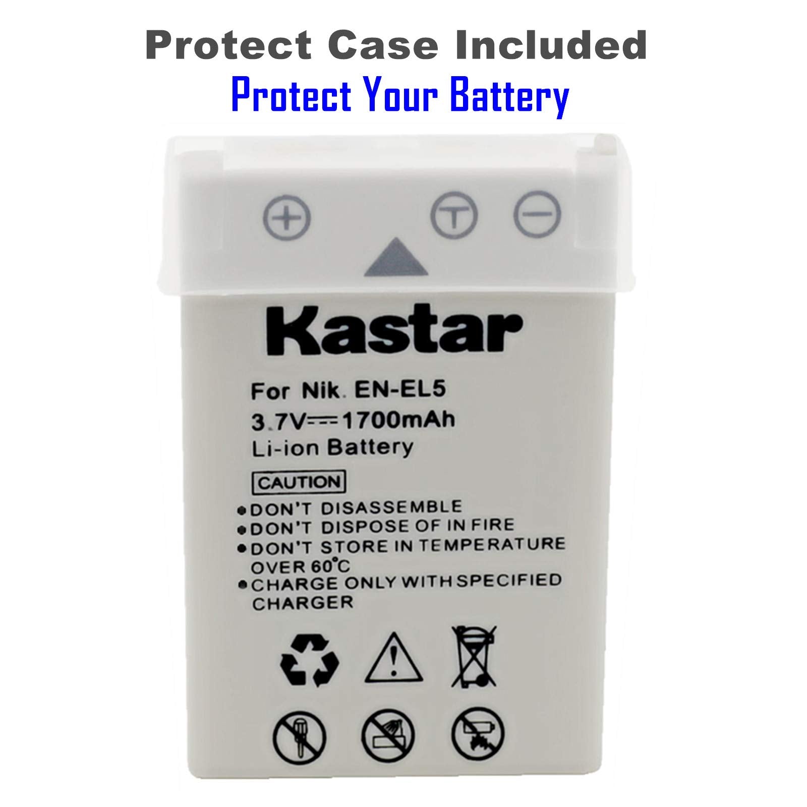 Kastar Battery 4 Pack + Charger Kit for Nik EN EL5 Battery, MH 61Charger, Nik Coolpix 3700, 4200, 5200, 5900, 7900, P3, P4, P80, P90, P100, P500, P510, P520, P530, P5000, P5100, P6000, S10 Cameras