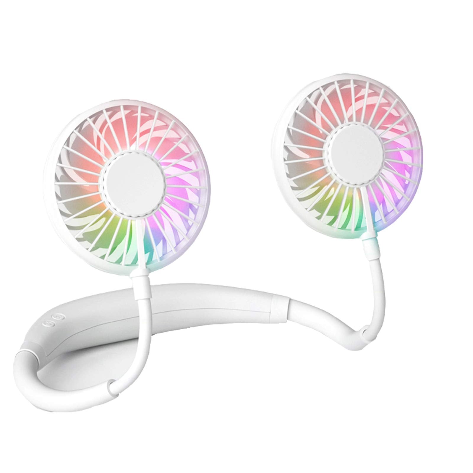 Neck Fan, Rechargeable Battery Operated Portable Fan 2600Mah, Hands Free Personal Fan Hang Around Neck Fans, Wearable Small Fan