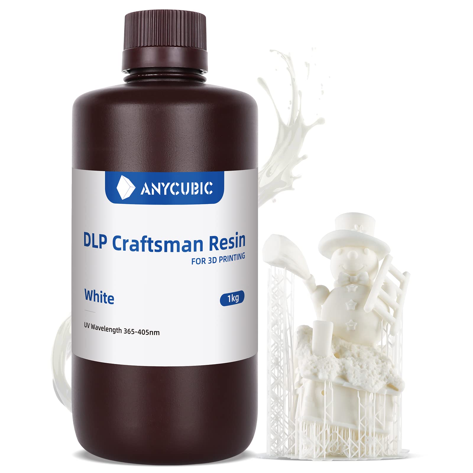 Anycubic 3D Printer Resin, 365 405Nm Dlp Uv Curing Resin For Photon Ultra/Photon D2, High Precision And Fast Curing Craftsman Re