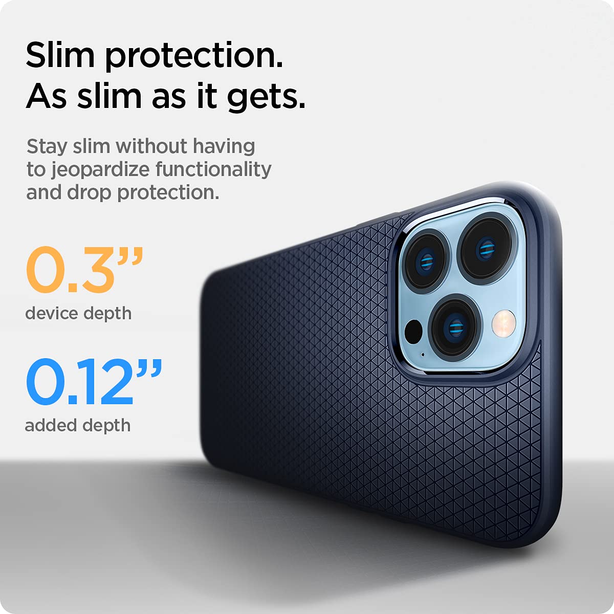 Spigen Liquid Air Designed For Iphone 13 Pro Case (2021) - Navy Blue