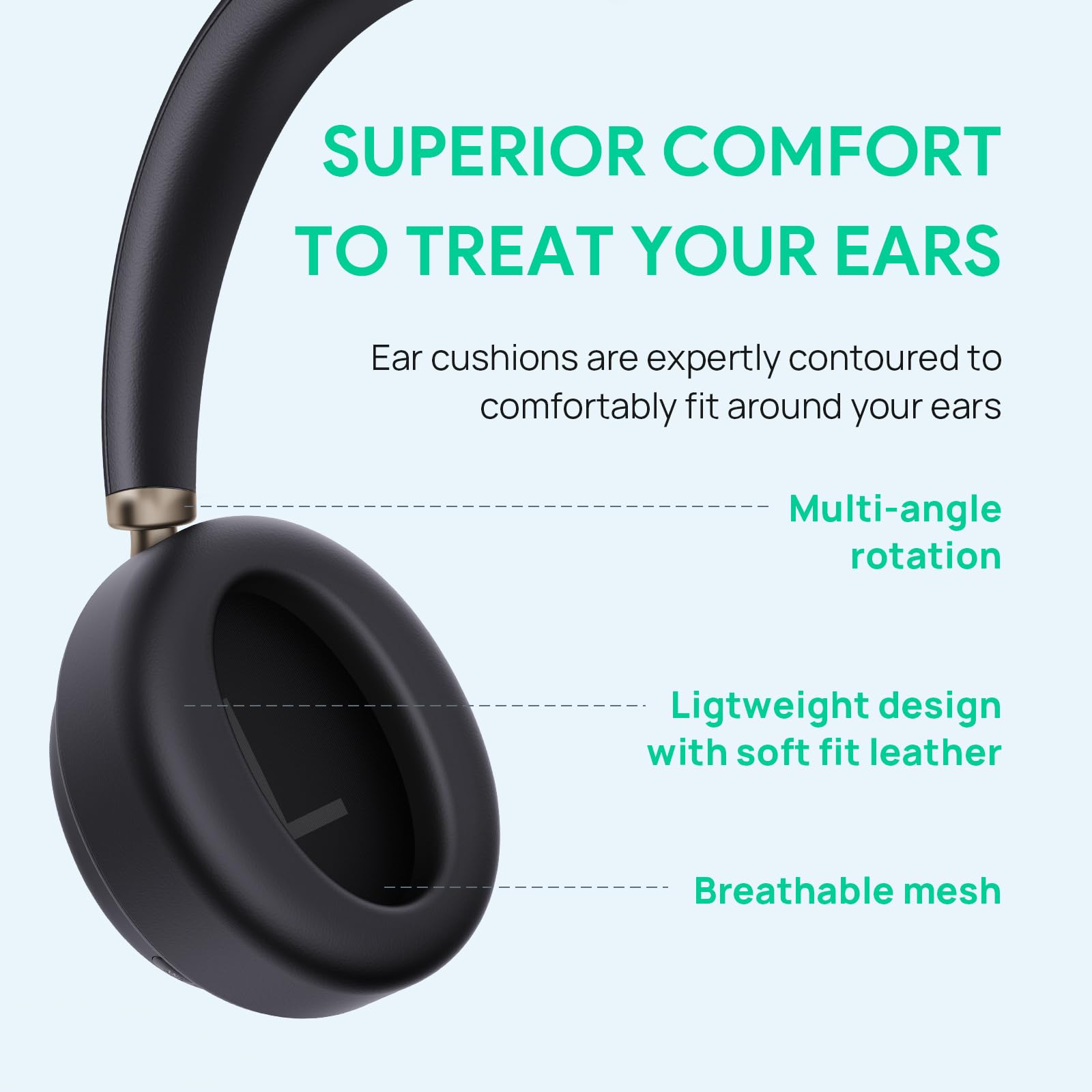 Yealink Bh76 Plus Wireless Headset For Work, Bluetooth Headsets With Microphone Active Noise Cancelling (Anc), Retractable Hidde