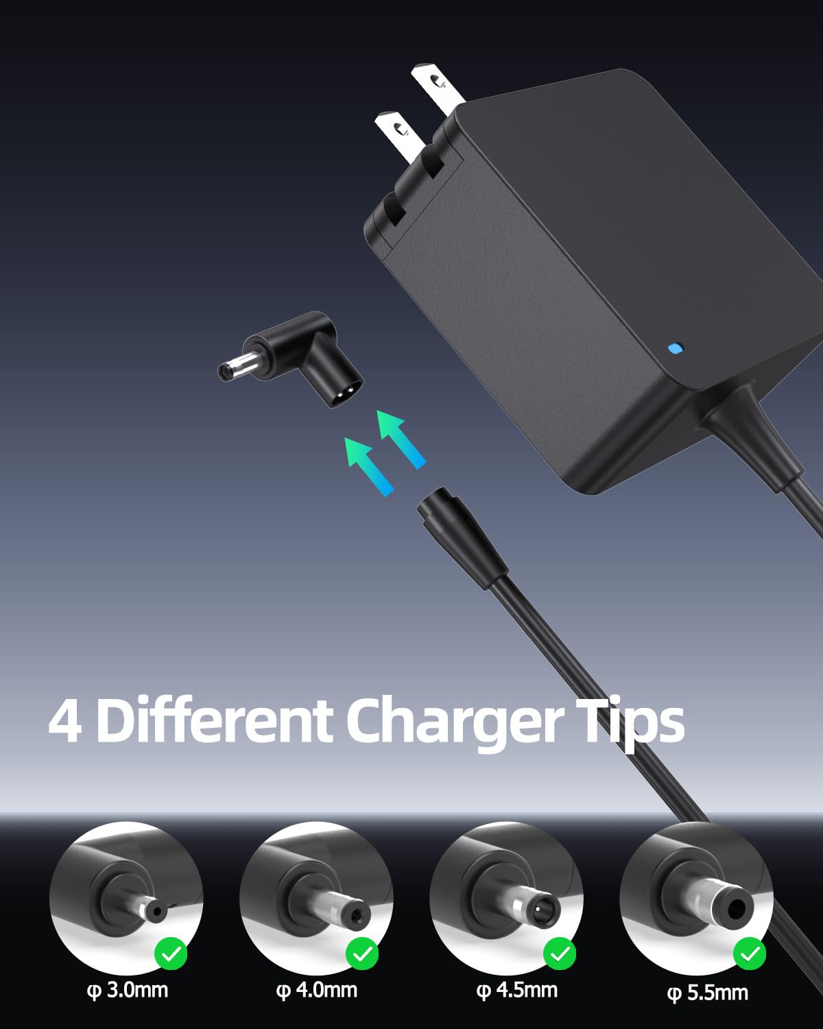 Charger For Asus Laptop, Vivobook, Zenbook, Chromebook, Transformer, Eeebook, Imaginebook, Expertbook, Notebook Ac Adapter 65W,