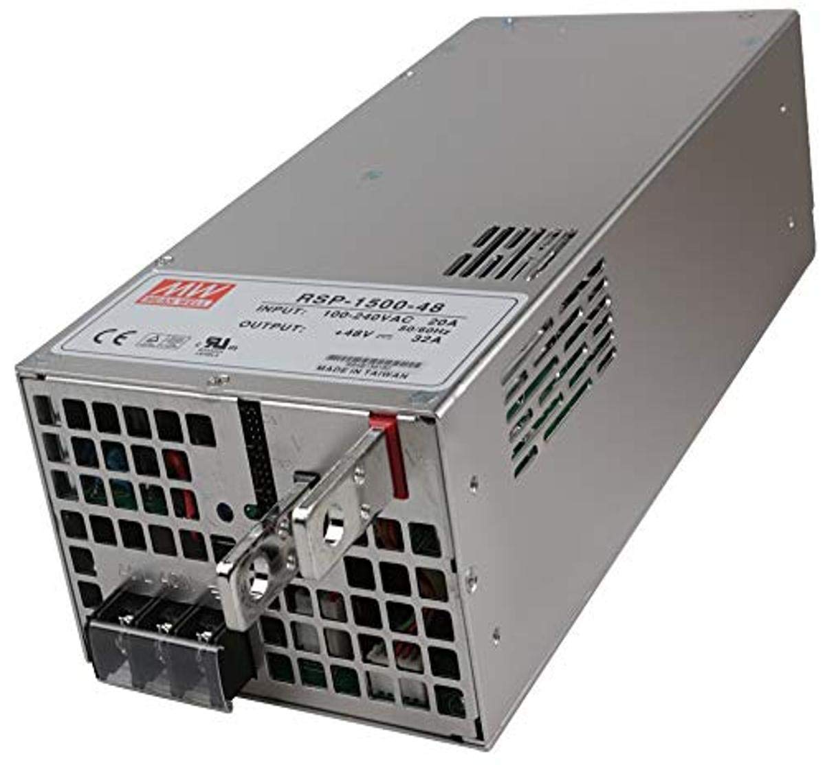 Mean Well Rsp-1500-48 Enclosed Switching Ac-To-Dc Power Supply, Single Output, 48V, 0-32.0A, 1536W, 3.3' H X 5.0' W X 10.9' L