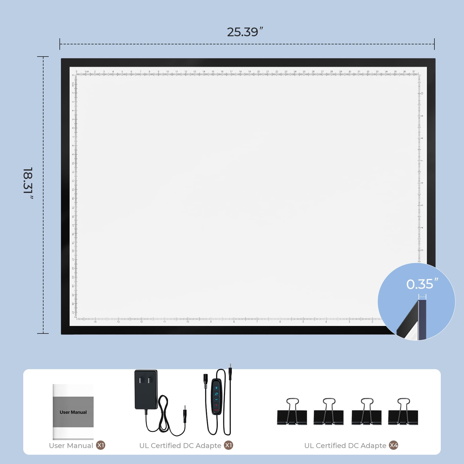 Donpoder A2 Light Pad (25.5'' X 18.5''), Led Large Light Board For Diamond Painting,3 Color Modes Light Box 10 Levels/Stepless D