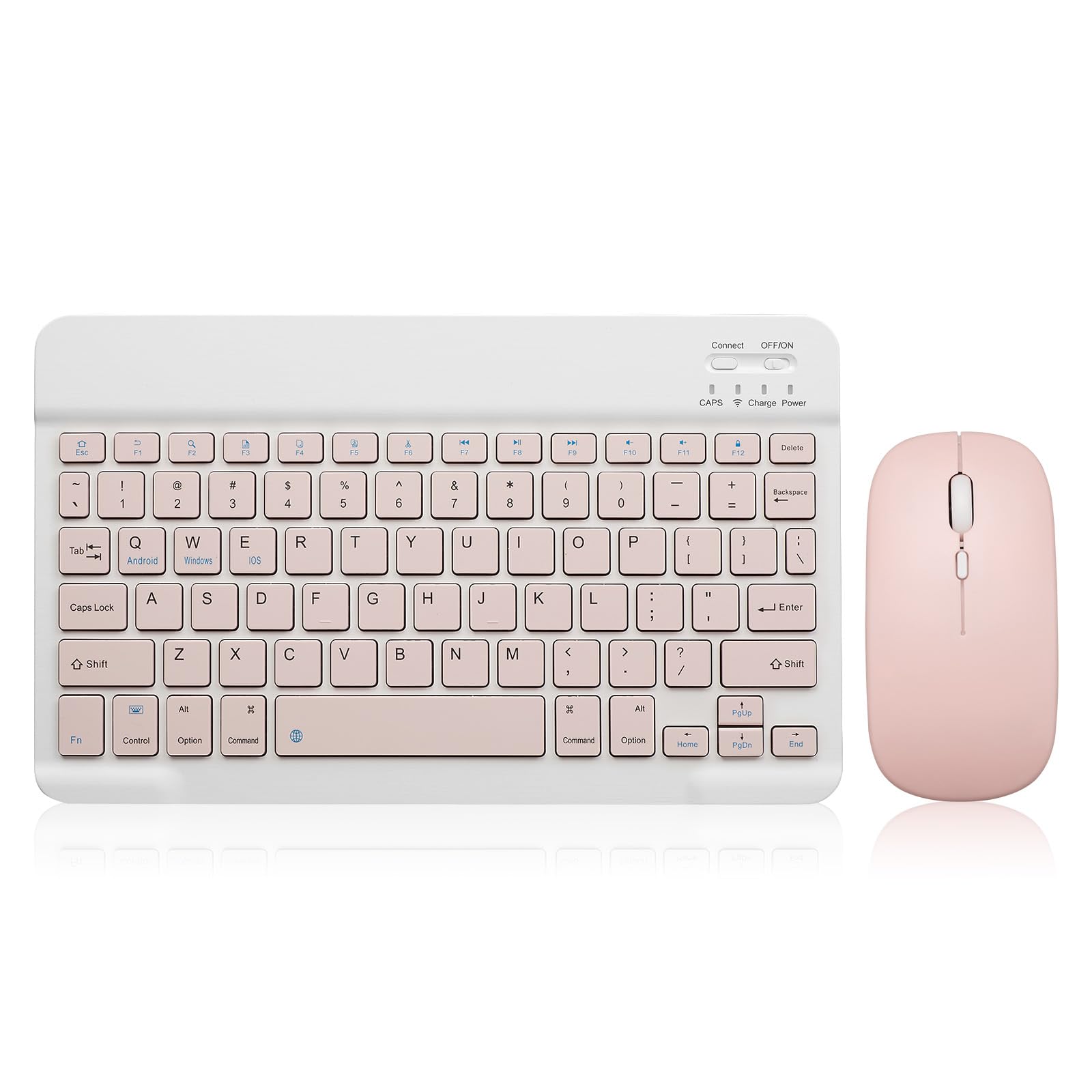 Bluetooth Keyboard And Mouse Combo Rechargeable Portable Wireless Keyboard Mouse Set For Apple Ipad Iphone Ios 13 And Above Sams