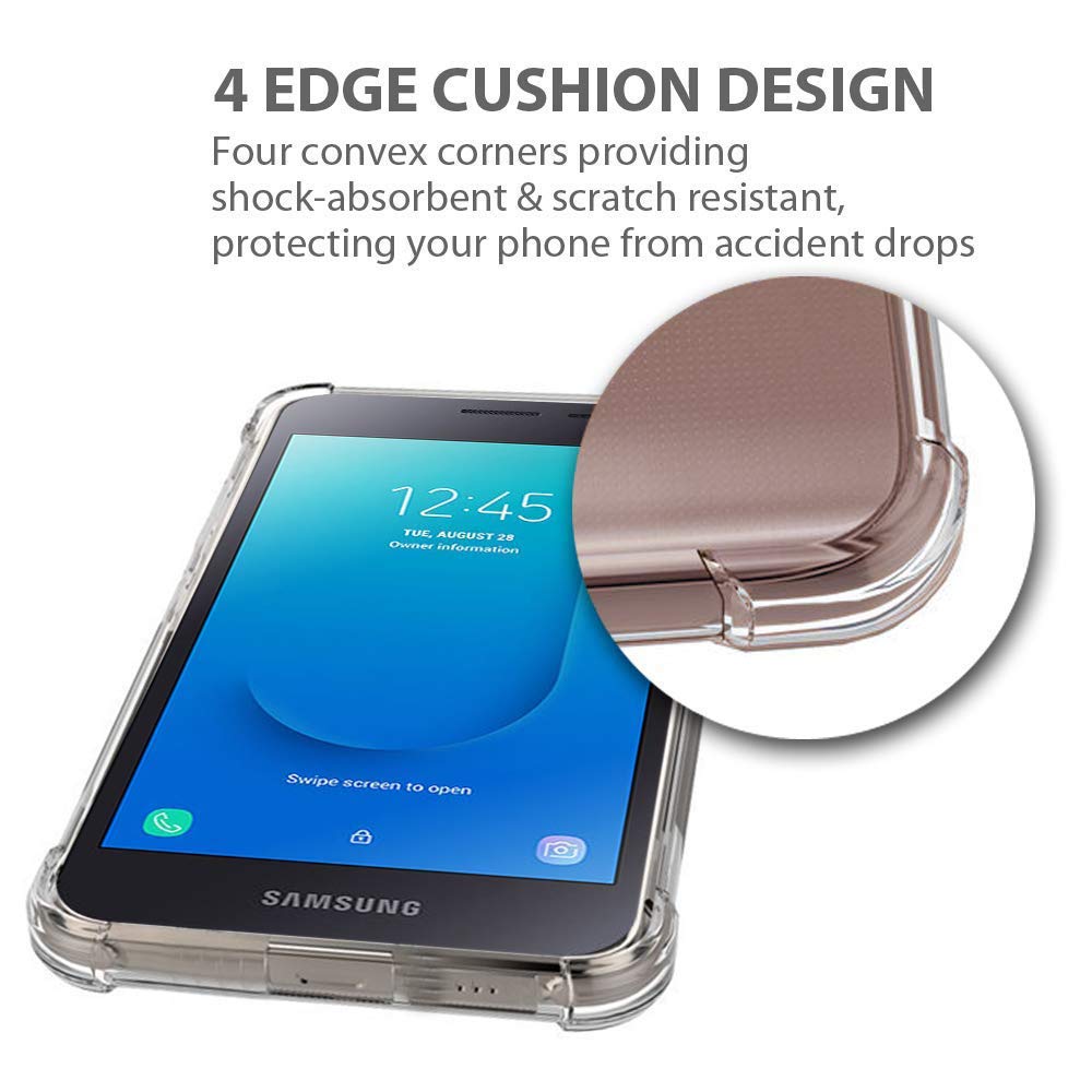 Samsung Galaxy J2 Core Case, Galaxy J2 Pure Phone Case, J2 Dash/J2 Shine, Lightweight Soft Slim Crystal Full Body Protection Pho