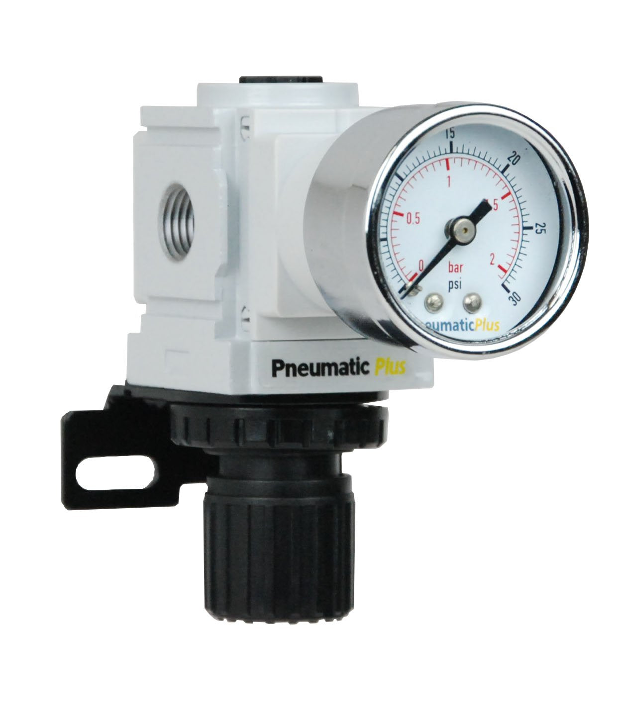 Pneumaticplus Ppr2 N02Bg 2 Miniature Air Pressure Regulator 1/4'' Npt   Gauge, Bracket, Instrument Pressure (3 30 Psi)