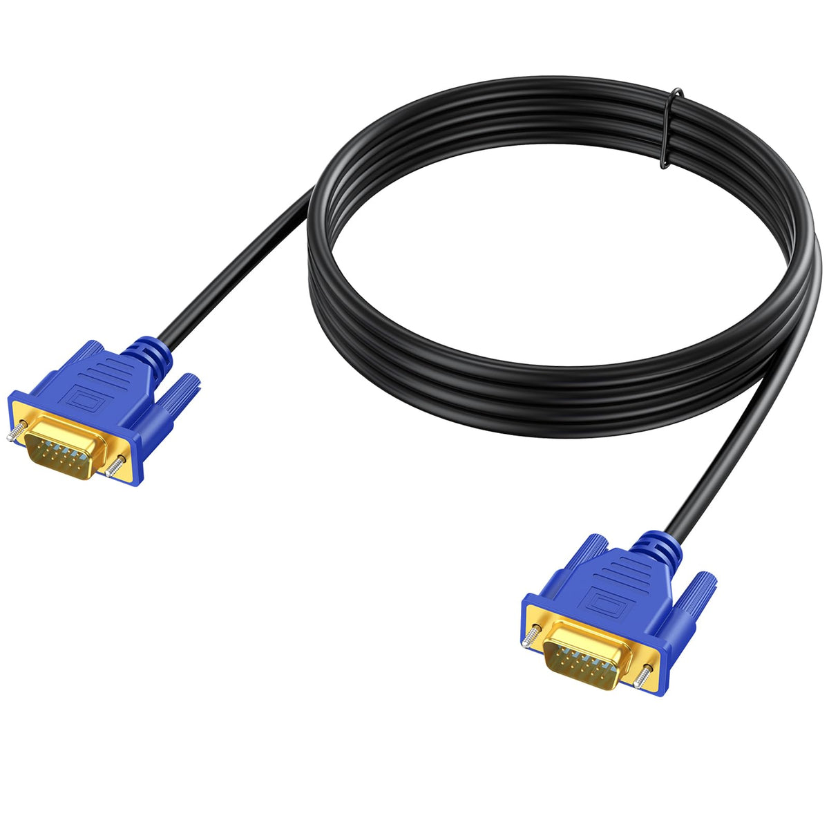 Vga Cable 10 Feet, Vga Computer Cable Adapter Cord Hd15 1080P Full Hd High Resolutionfor Tv Computer Projector Blue