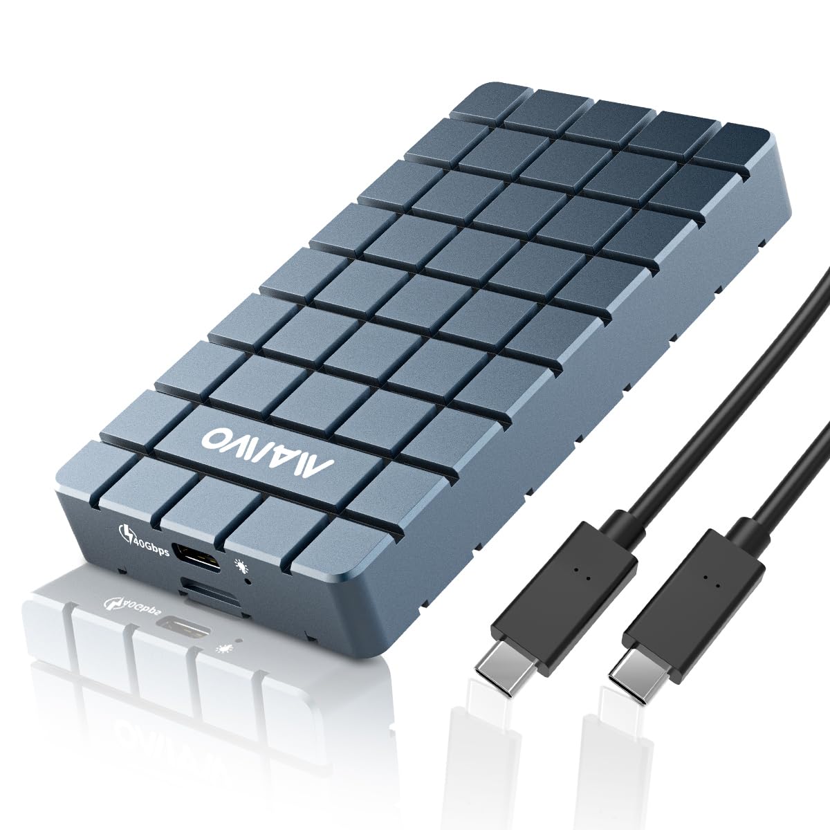 Maiwo 40Gbps M.2 Nvme Ssd Enclosure Usb4 Type C To 2280 Nvme Adapter Groove Heat Dissipation Support Thunderbolt3/4 Usb4/3.0/2.0 Tool Free 8Tb Capacity Aluminum Alloy Case (K1717)