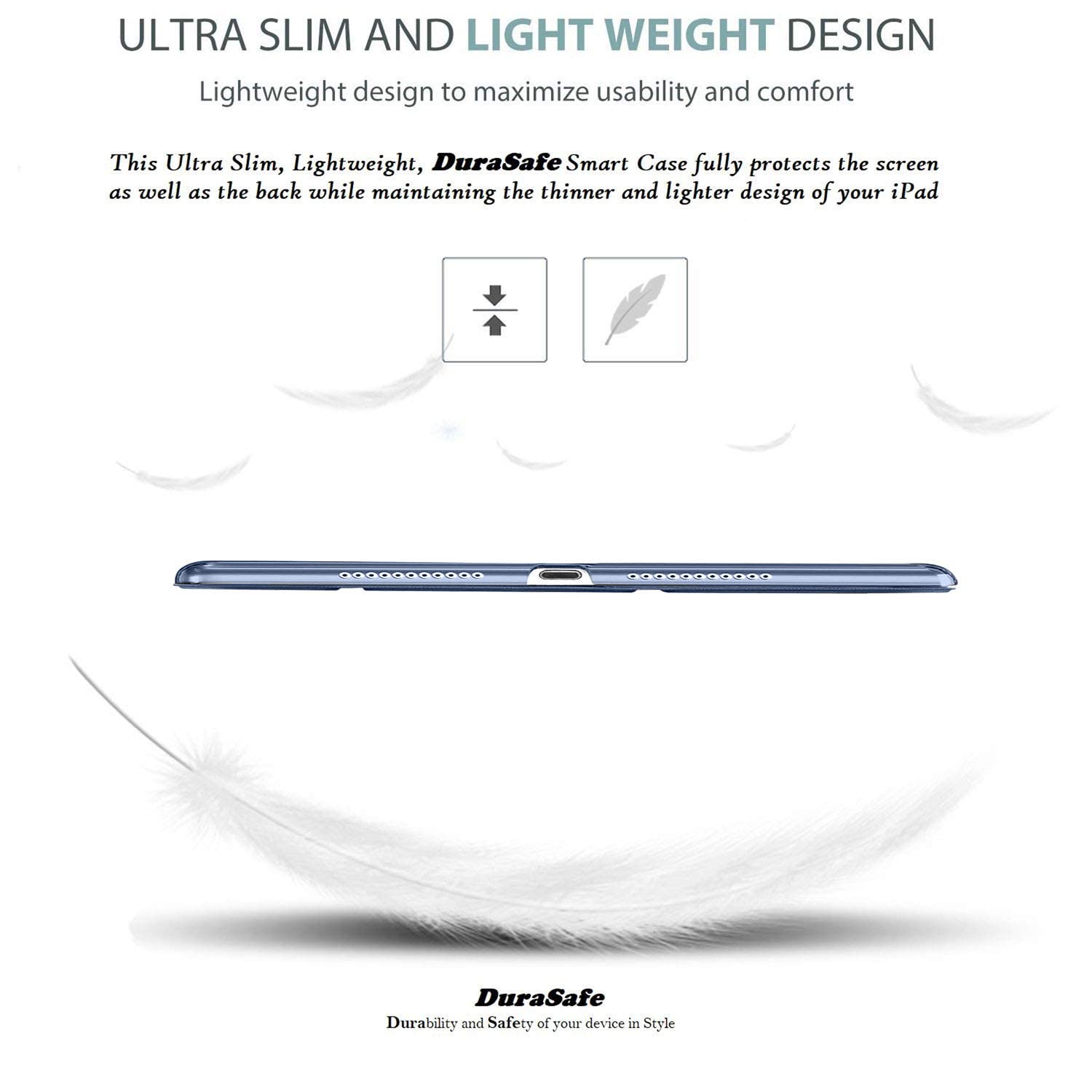 Durasafe Cases For Ipad 9.7 Inch 2013 Air 1 Generation [ Air 1St ] A1474 A1475 A1476 Slim Lightweight Protective Frosted Pc Dual