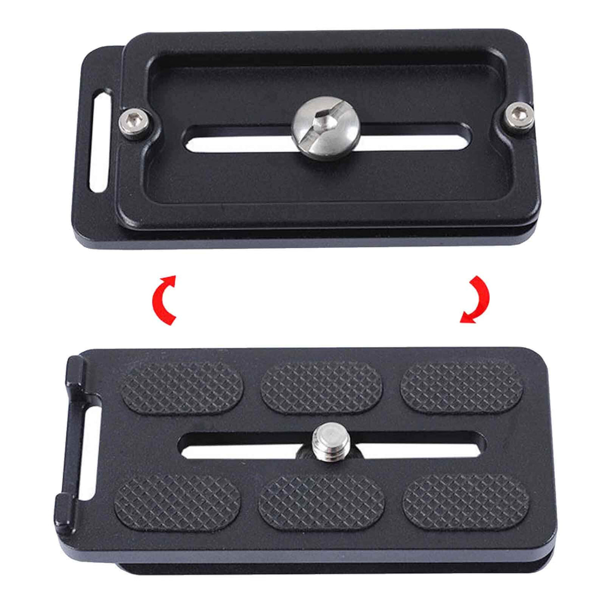 Ishoot All Metal 80Mm Camera Quick Release Plate Qs 80 With 1/4'' Screw Compatible With Arca Swiss Fit Tripod Ball Head Panning