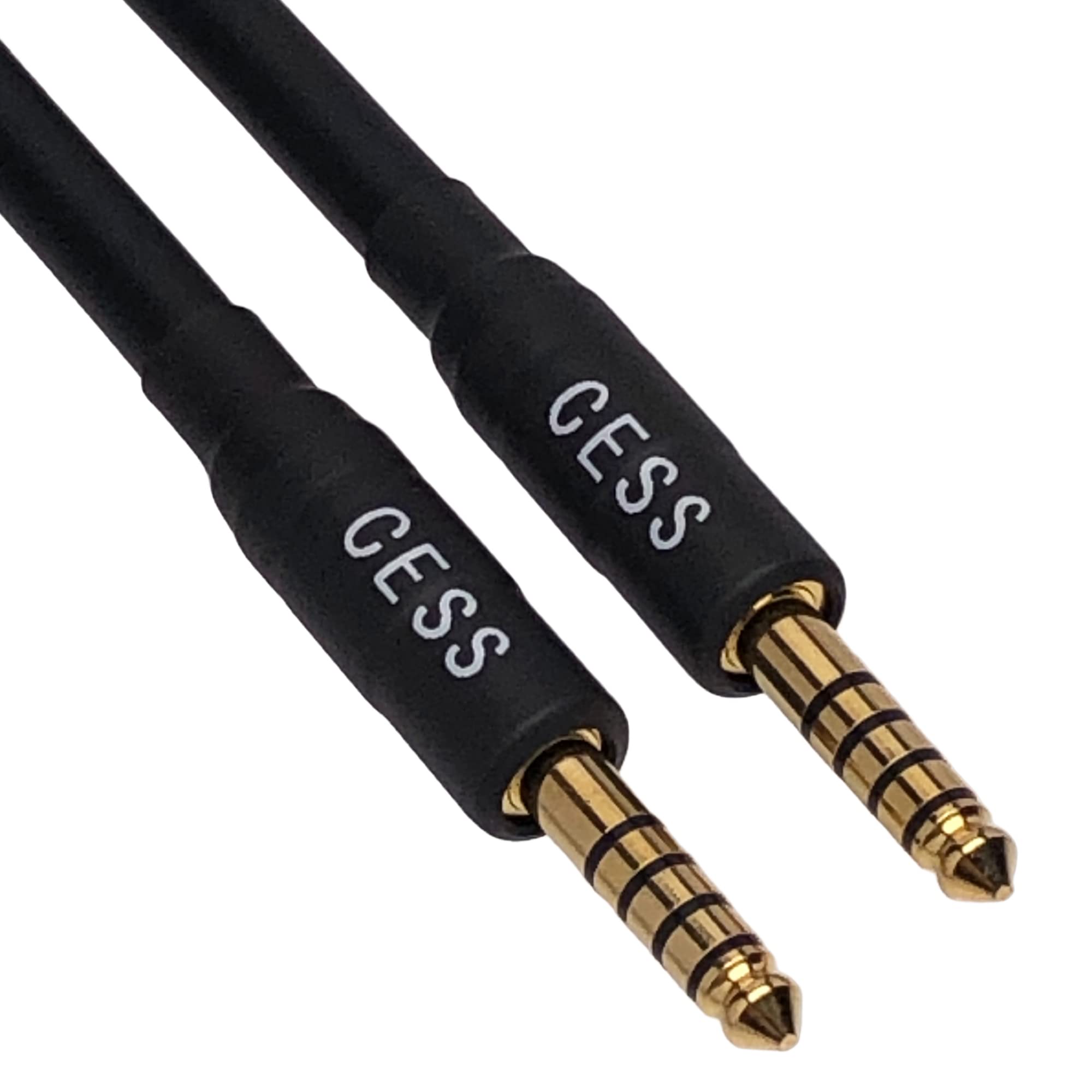 CNCESS 4.4mm Balanced Male to Male Patch Cable, Short Headphone DAC Amp Interconnect, 1 Foot