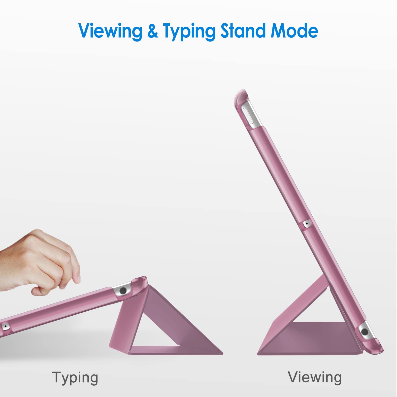 Jetech Case For Ipad (9.7-Inch, 2018/2017 Model, 6Th/5Th Generation), Smart Cover Auto Wake/Sleep (Pink)