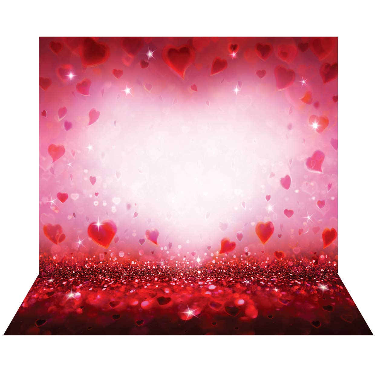 Sjoloon 10X10Ft Valentine'S Photo Backdrops For Photography Wedding Photo Backdrop Red Hearts Backdrop Photography Vinyl Kids Photo Studio 10351