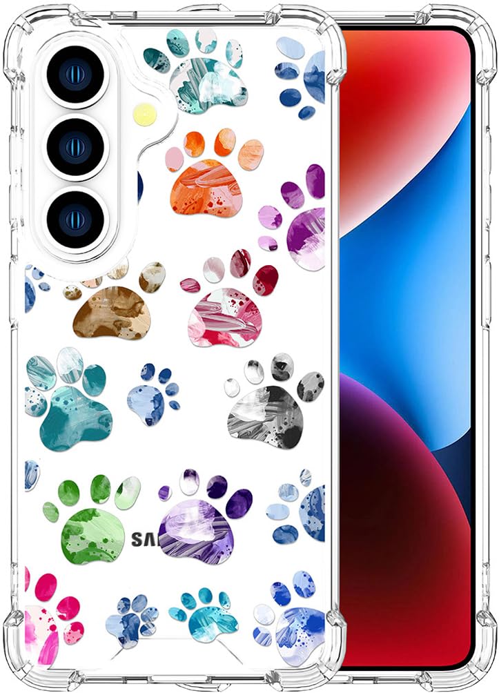 ENDIY Compatible with Samsung Galaxy S26+ Plus Cases with Design, Cute Transparent Phone Case for Women Girls Girly with Heavy D