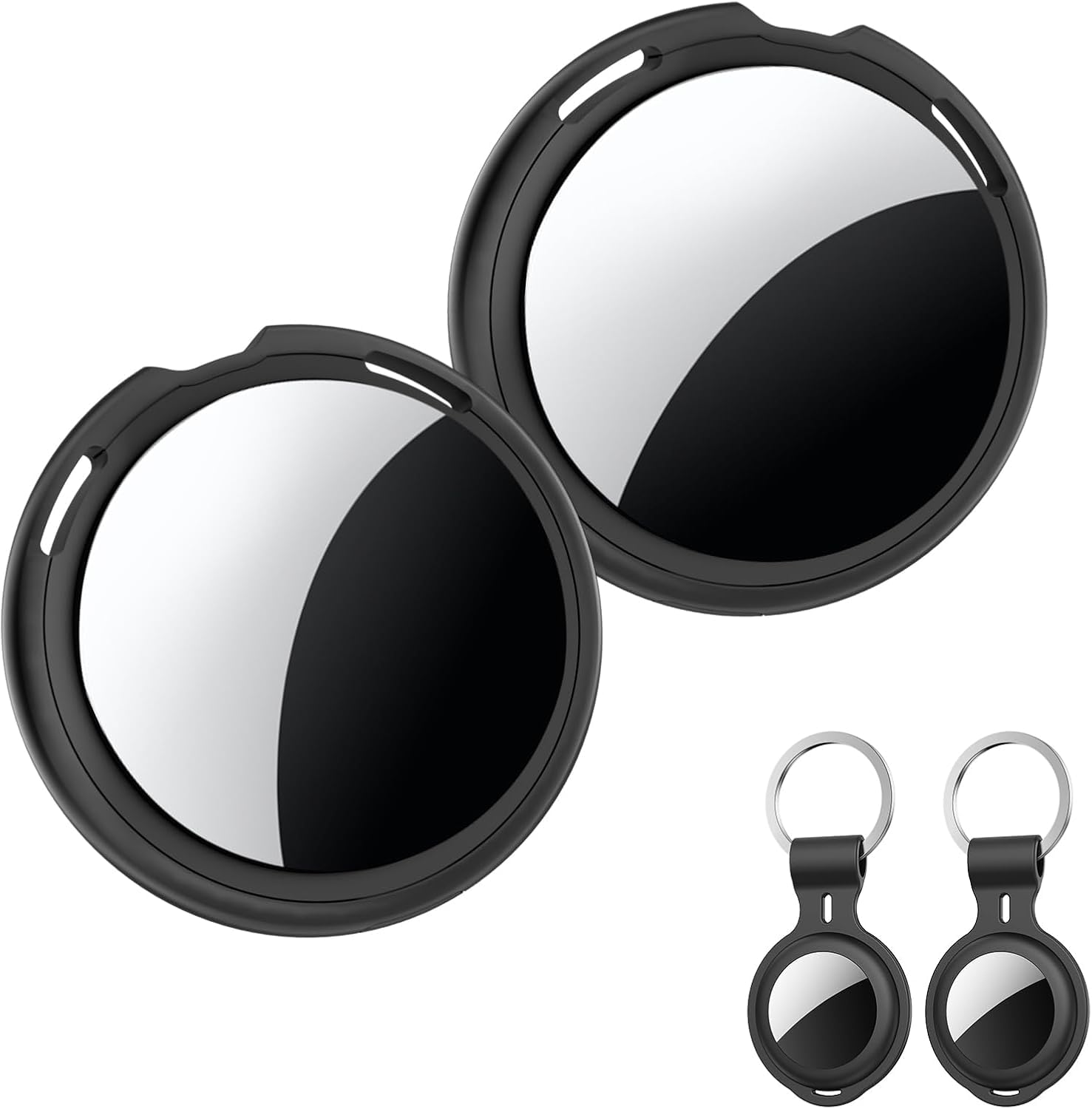 2 Pack Smart Tracker Tags [Apple MFi Certified] Air Tracker Pair with Find My (iOS Only) Bluetooth Tracking Devices Tags Gloable