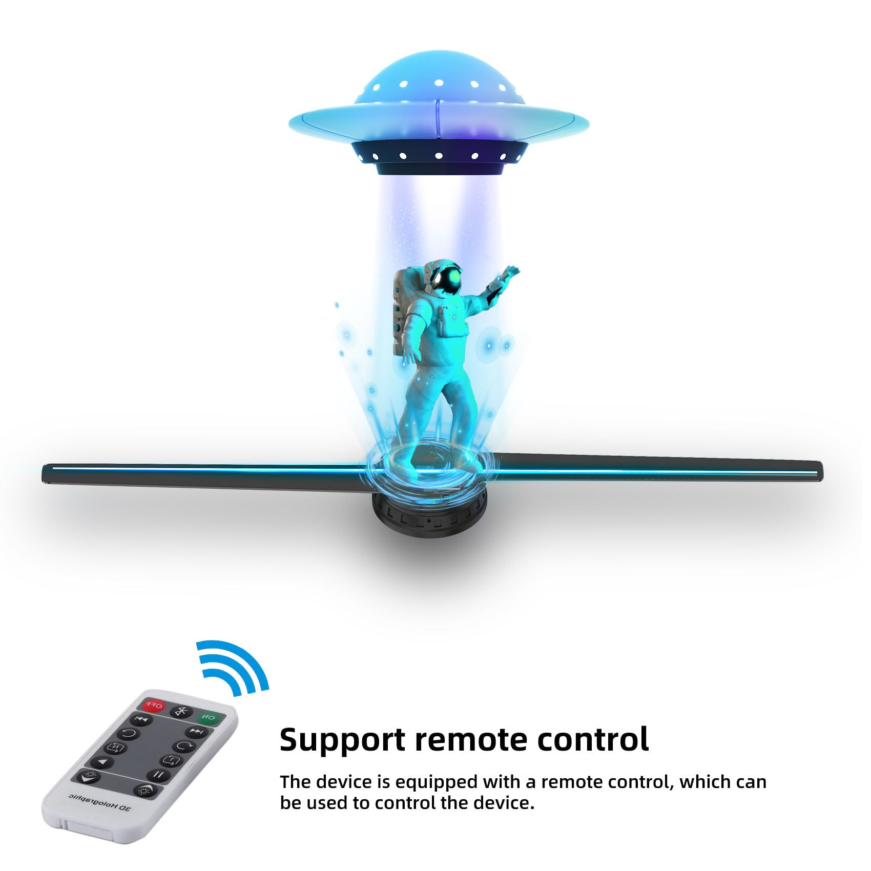 3D Hologram Fan, 19.7 Inch Hologram Fan Display Projector With Wifi+Bluetooth+Remote, 3D Hologram Hd Led With 700 Video, Hologra