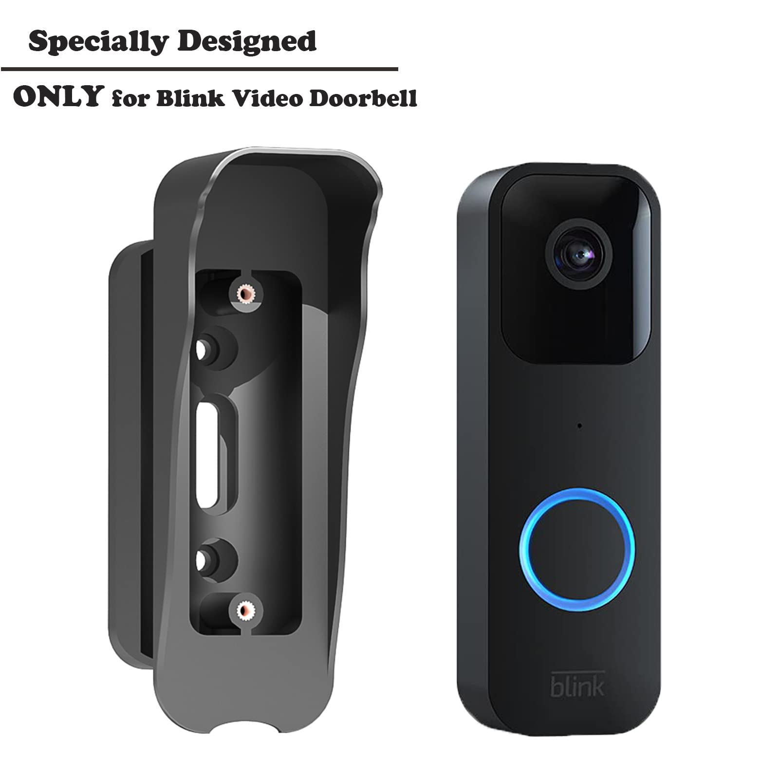 Blink Doorbell Mount, Adjustable Angle Mount Kit (Up To 110 Degrees Tilt) For Blink Video Doorbell, Wide Viewing Range Left/Righ
