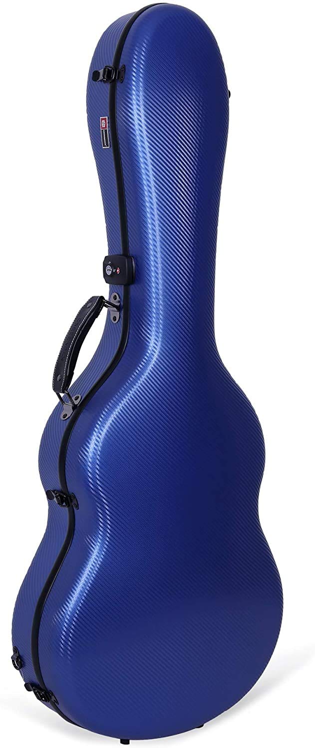 Crossrock Poly Carbon Fits 4/4 Classical Guitars, Anti Scratch Flight Case In Blue(Crf4020Cbl)