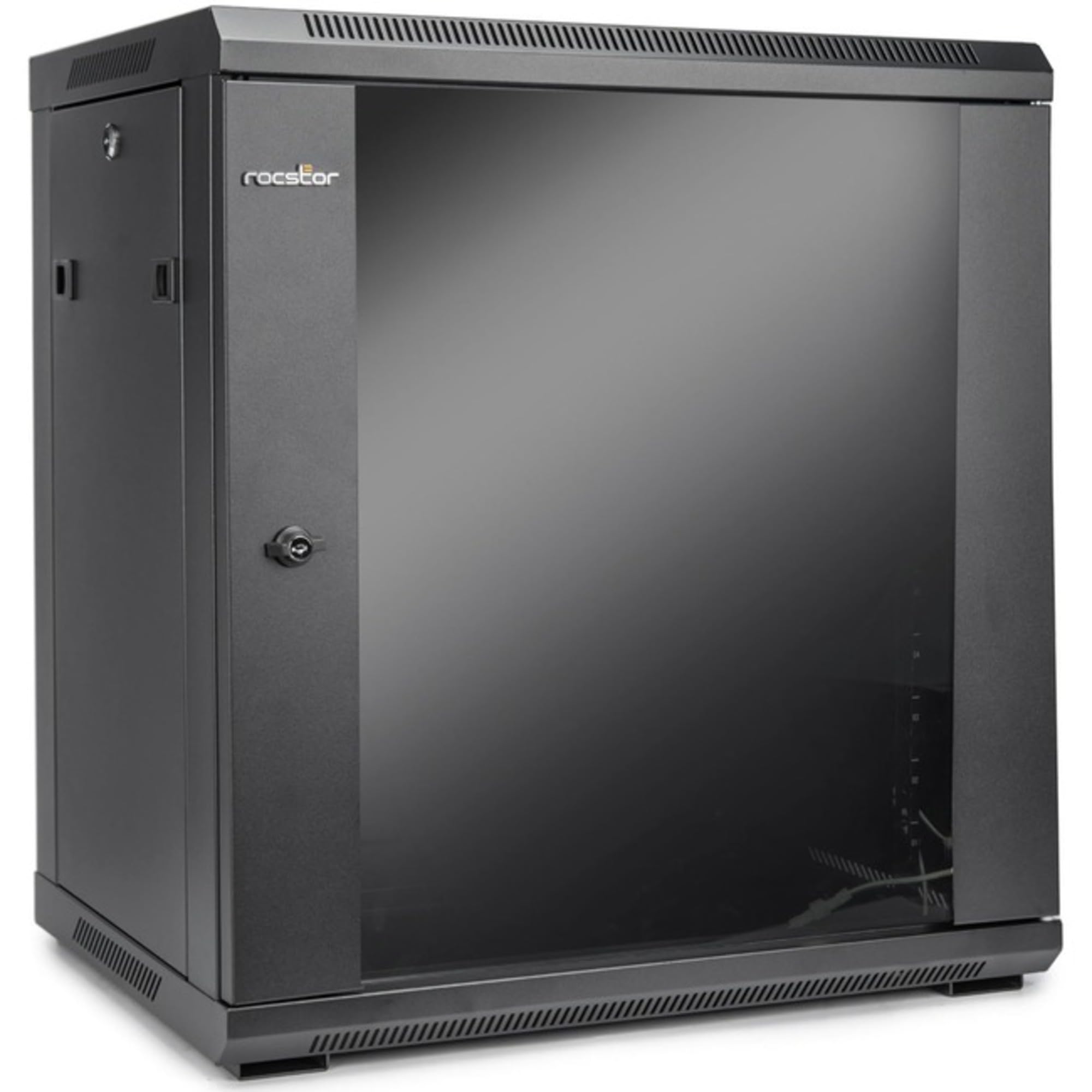 Solidrack 12U Wallmount Rack Enclosure With Tempered Glass Window - 600Mm X 450M