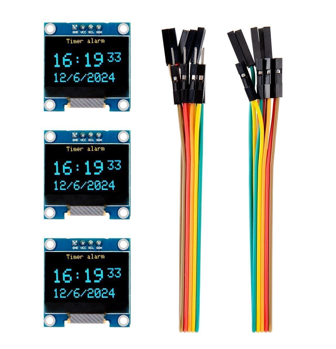 Elegoo 3Pcs 0.96 Inch Oled Display Screen Module Compact Self Luminous Mini Screens For Arduino Projects