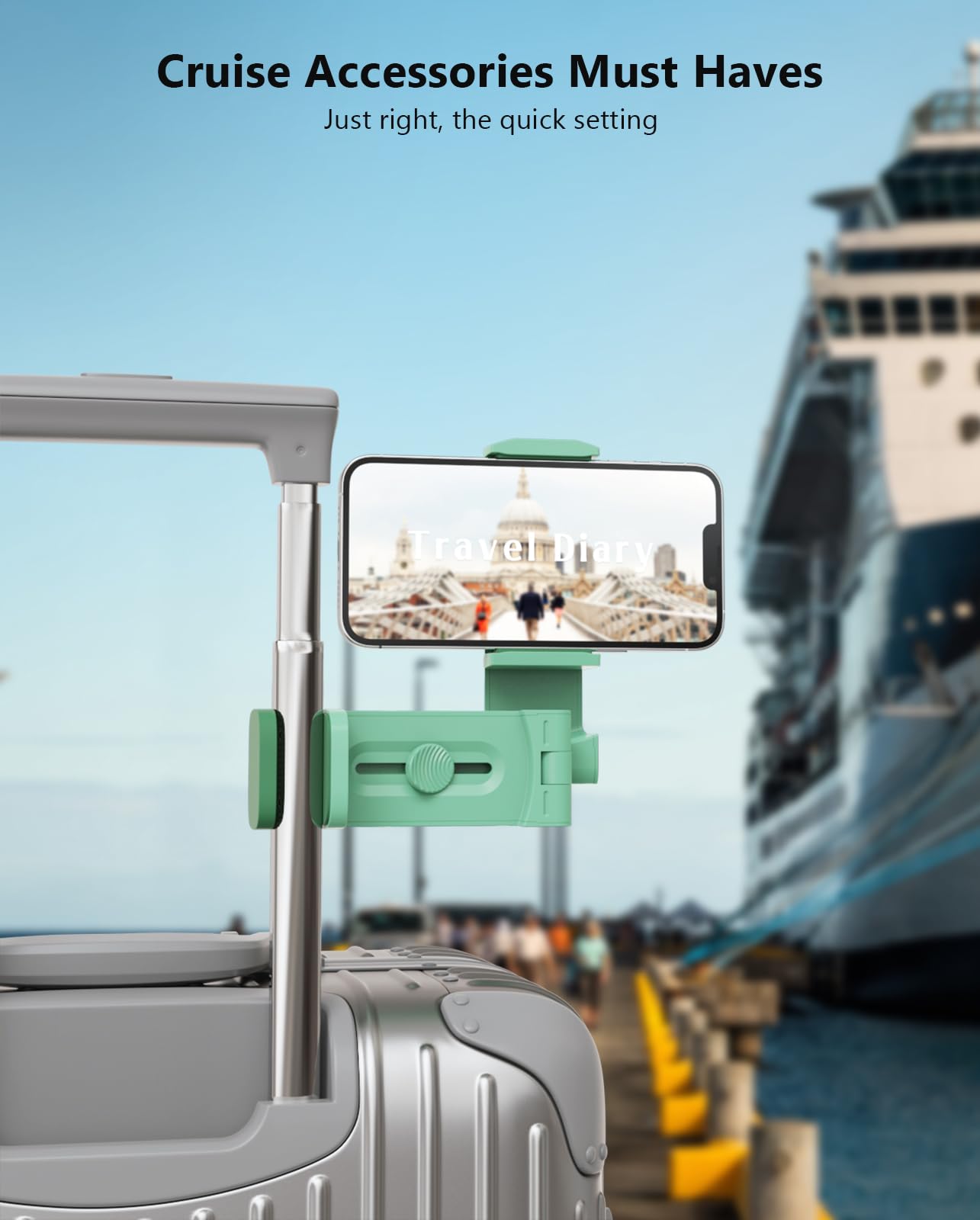 Miikare Airplane Travel Essentials Phone Holder, Universal Handsfree Phone Mount For Flying With 360 Degree Rotation, Travel Acc