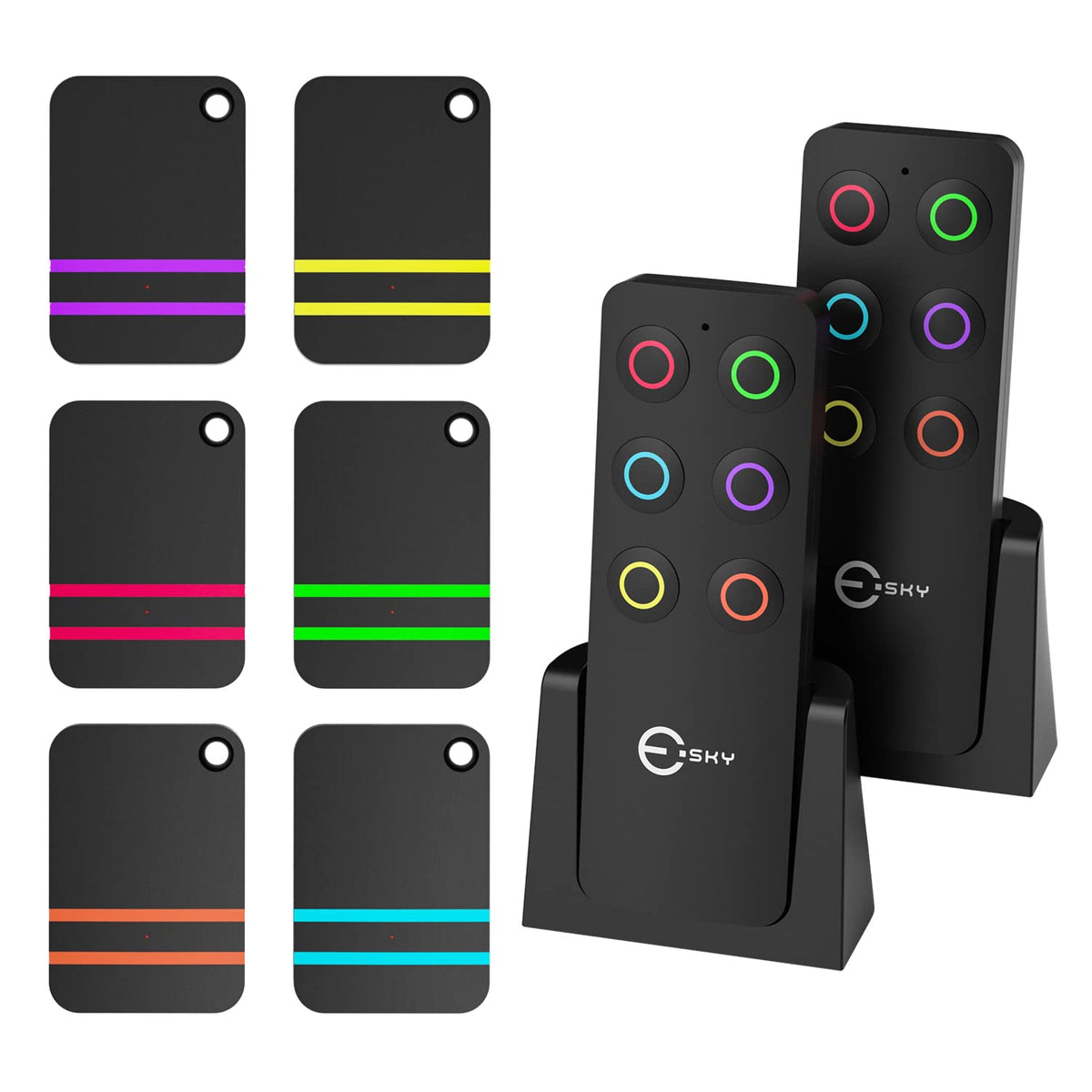 Esky Key Finder   Wallet Tracker, Key Finders & Trackers With Extra Transmitter, 80Db Noise Sound And 6 Receivers   Wallet Finde